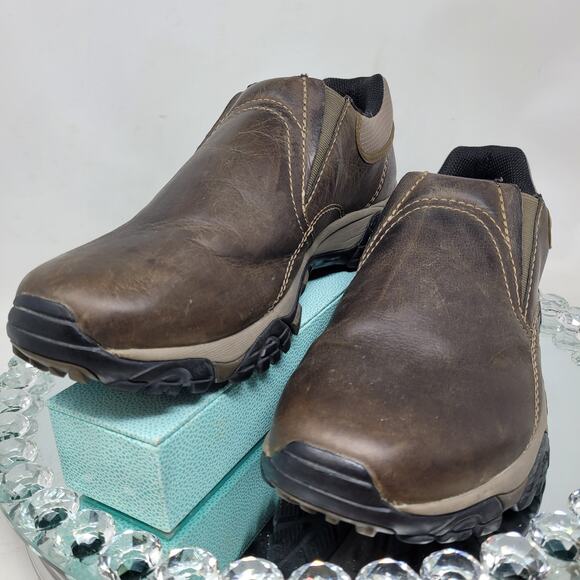 Merrell Kangaroo Mens Slip-on Hiking Shoes Outdoors Trail Leather Sneakers sz 12 - Picture 2 of 8